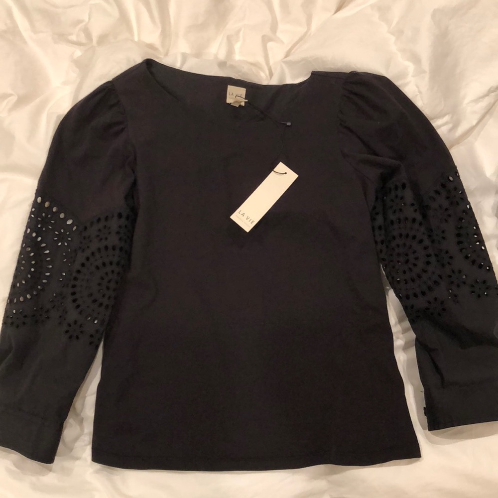 New w/ Tags! La Vie by Rebecca Taylor Black blouse